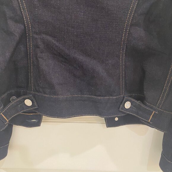 Helmut Lang Dark Denim Button-Up Trucker Jacket, XS, NWT - Picture 9 of 10